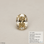 Diamant OVAL 1,51ct de couleur jaune-brun VS2