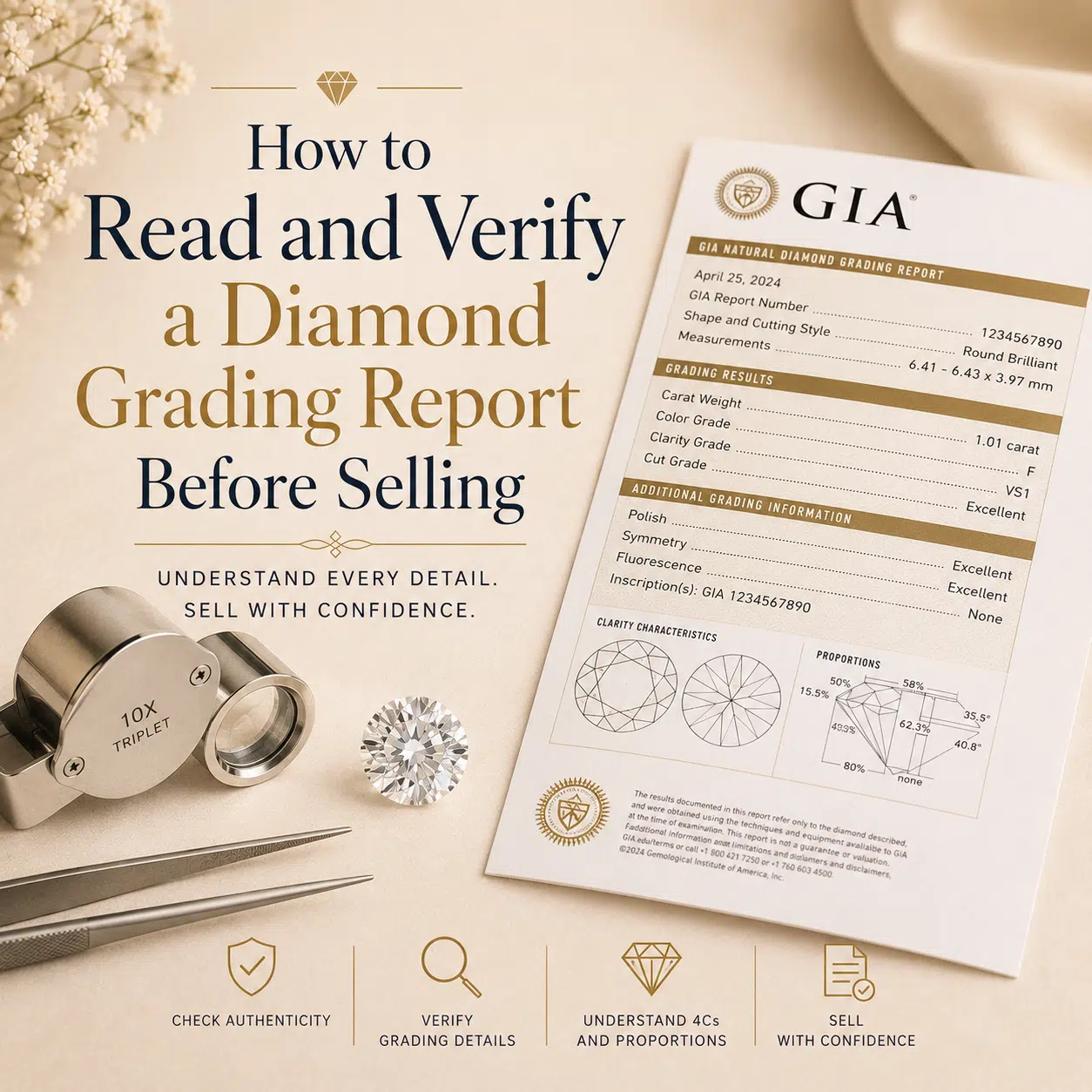 How to Read and Verify a Diamond Grading Report Before Selling