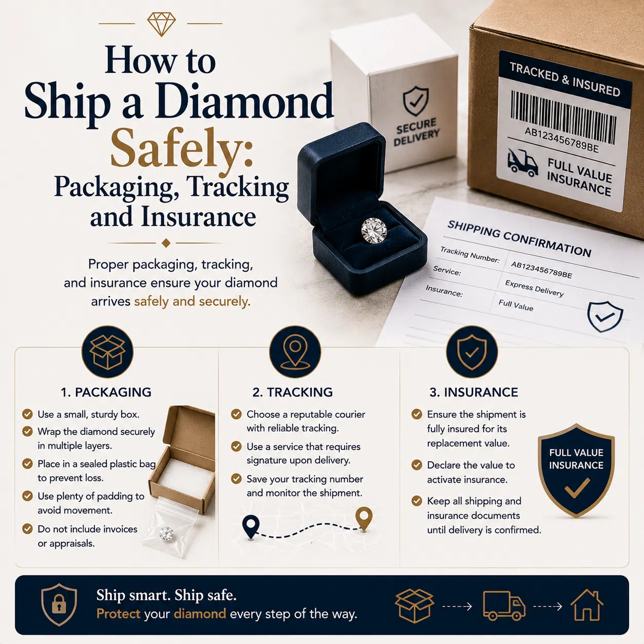 How to Ship a Diamond Safely: Packaging, Tracking and Insurance
