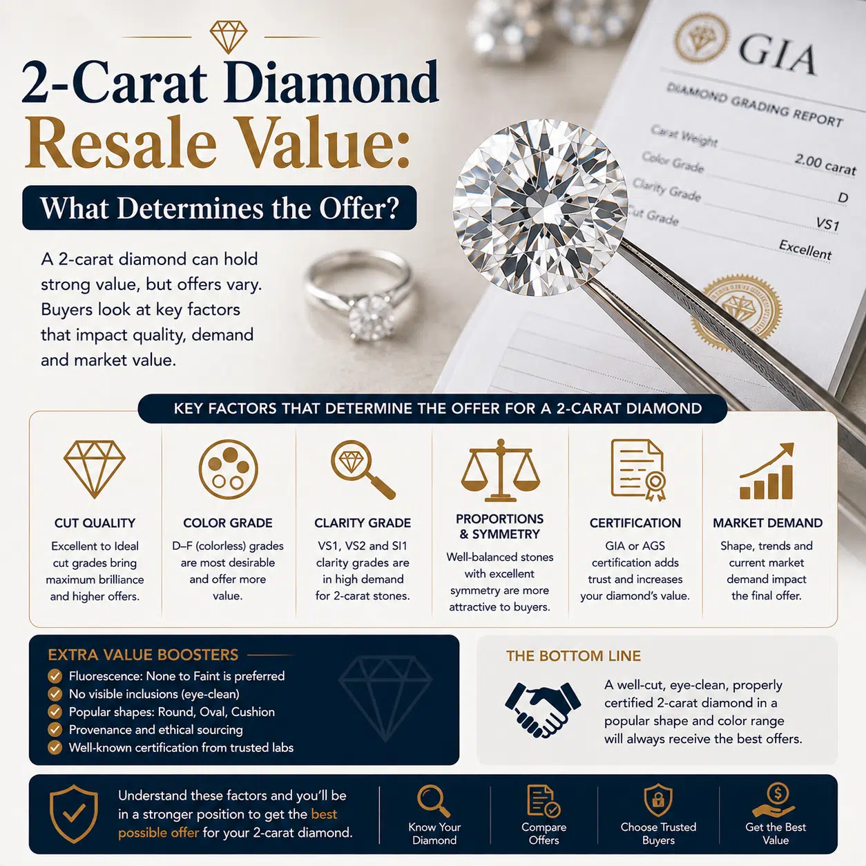 2-Carat Diamond Resale Value: What Determines the Offer?